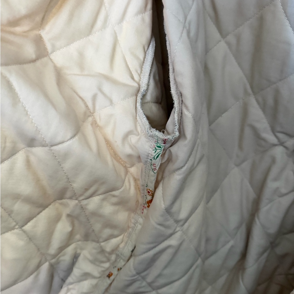 Madewell x New Denim Project Quilted Floral-Trim Jacket in Cream & Light Blue - Picture 14 of 15
